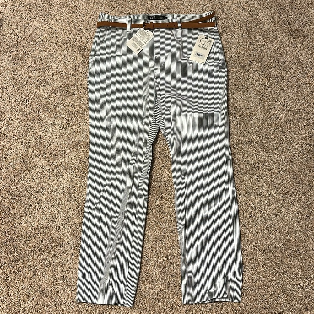 Zara work pants with belt